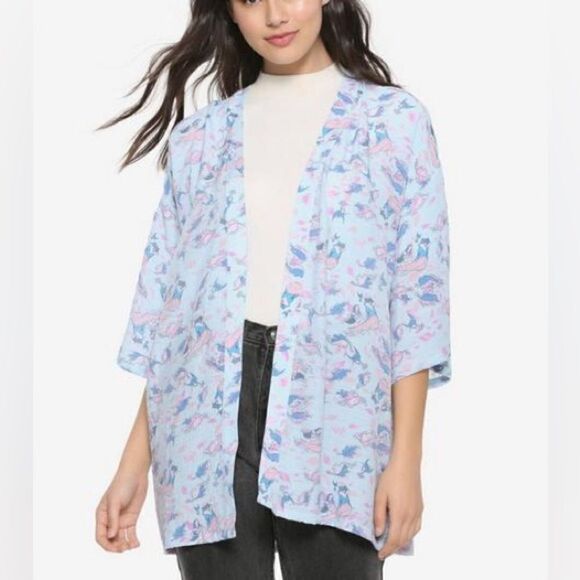 Disney Women’s Blue & Purple Pocahontas Colors Of The Wind Open Front Kimono - Picture 1 of 7